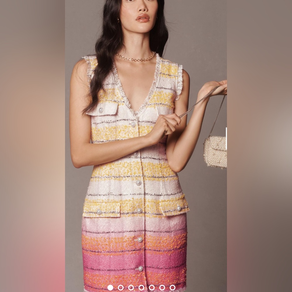 NWOT Maeve Sleeveless Ombre Tweed Dress